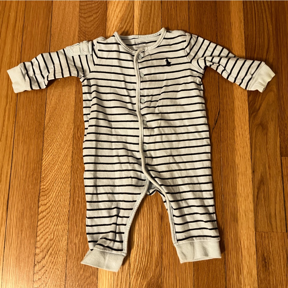 Ralph Lauren blue striped boys outfit